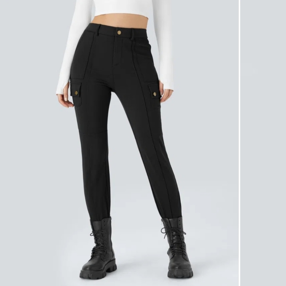 HALARA Black, High waisted, zipper pocket, cargo leggings
